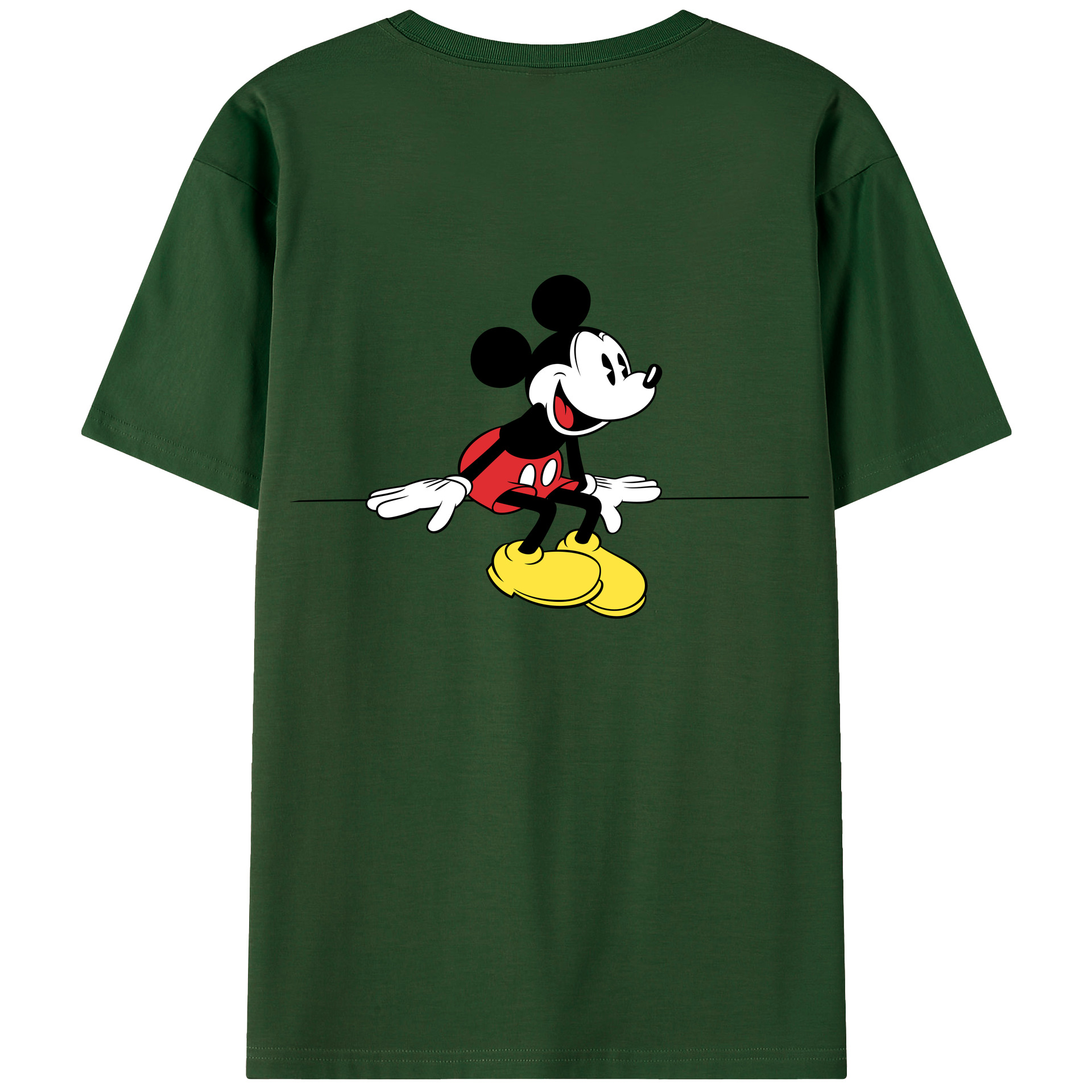 （画像用） ミッキーマウス Mickey Mouse 綿100％半袖Tシャツ（背面プリント）